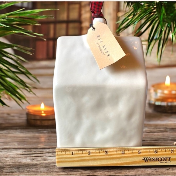 NWT RAE DUNN Christmas Holiday HO HO HO White Bird Feeder House - Picture 6 of 8